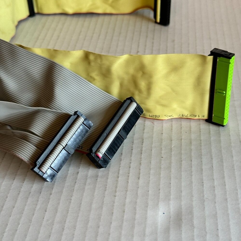 Lot of (3) IDE CD ROM Flat Data Cable Ribbon Connectors (Untested) - Picture 2 of 9
